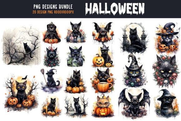 Download Halloween Sublimation Cat Bundle - Premium Resources