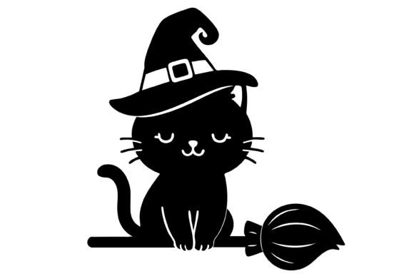 Download Halloween Witch Black Cat SVG - Premium Resources