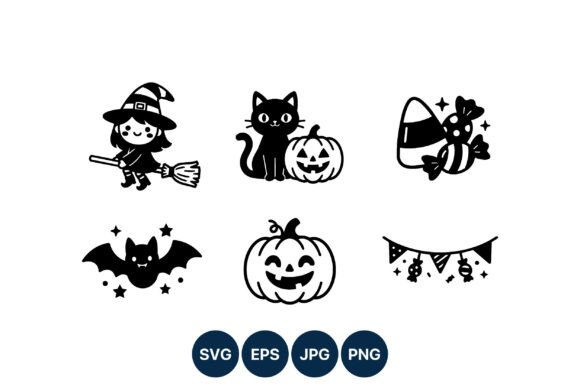 Download Halloween Witch Cat Pumpkin Icons - Premium Bundle