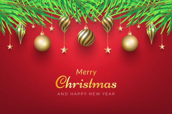 Download Red Christmas Background with Ornaments - Red christmas background Collection